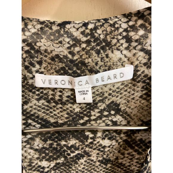 Veronica Beard Lowell Snake Print Silk Blouse - Picture 9 of 13